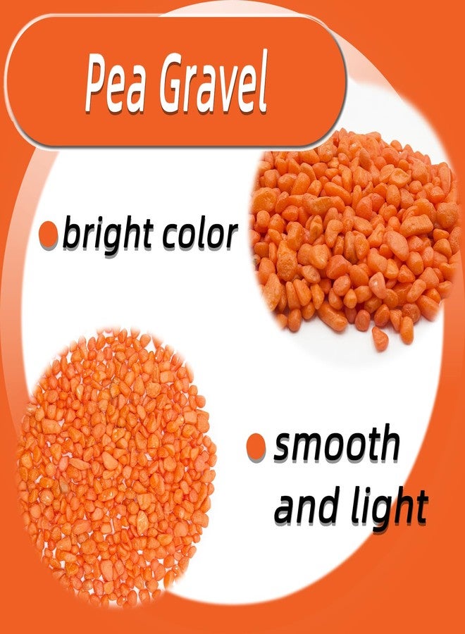 TACOLO Orange Pebbles for Crafts, 0.9 Pound Natural Polished Aquarium Gravel, Decorative Pebbles for Indoor Plants, Turtle Tank, Vase, Succulents Cactus, Garden Landscaping - Image 2